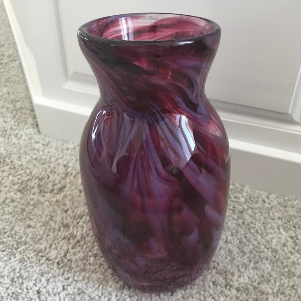 Heavy glass vase